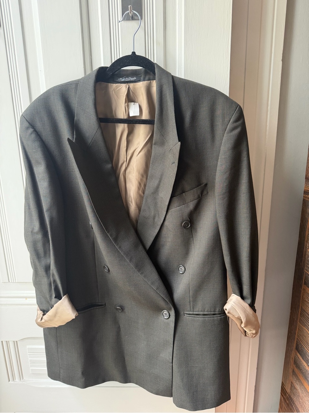 Men's Double-Breasted Gray Blazer - Classic Formal Jacket
